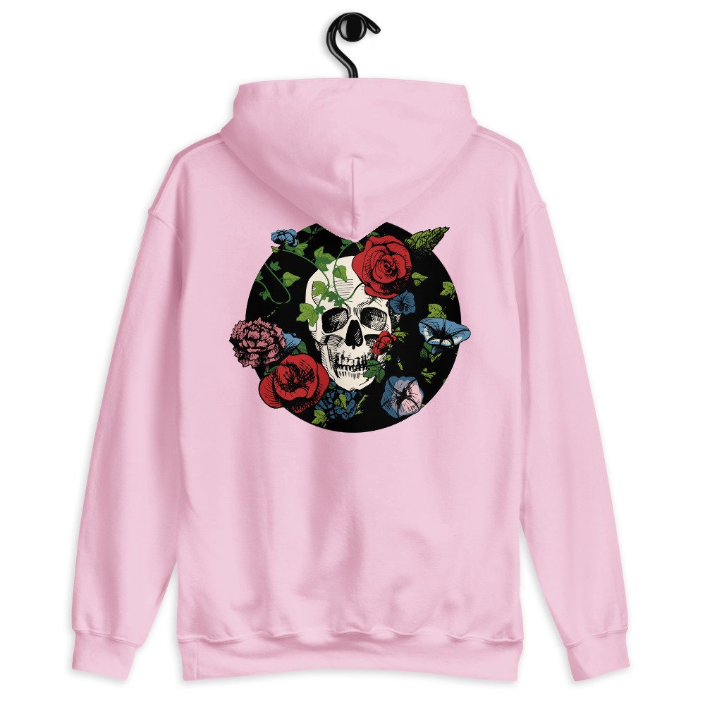 Human Skull Roses Unisex Hoodie Human Skull Roses Unisex Hoodie