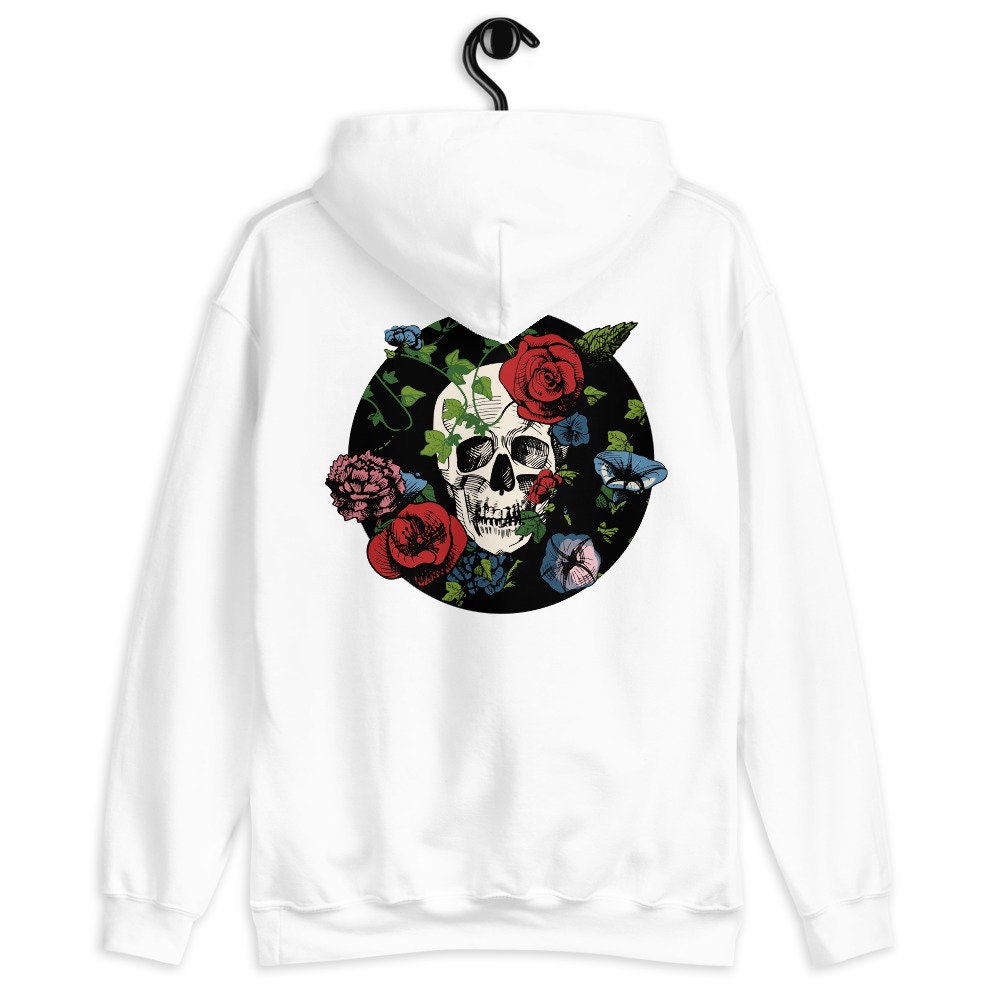 Human Skull Roses Unisex Hoodie Human Skull Roses Unisex Hoodie