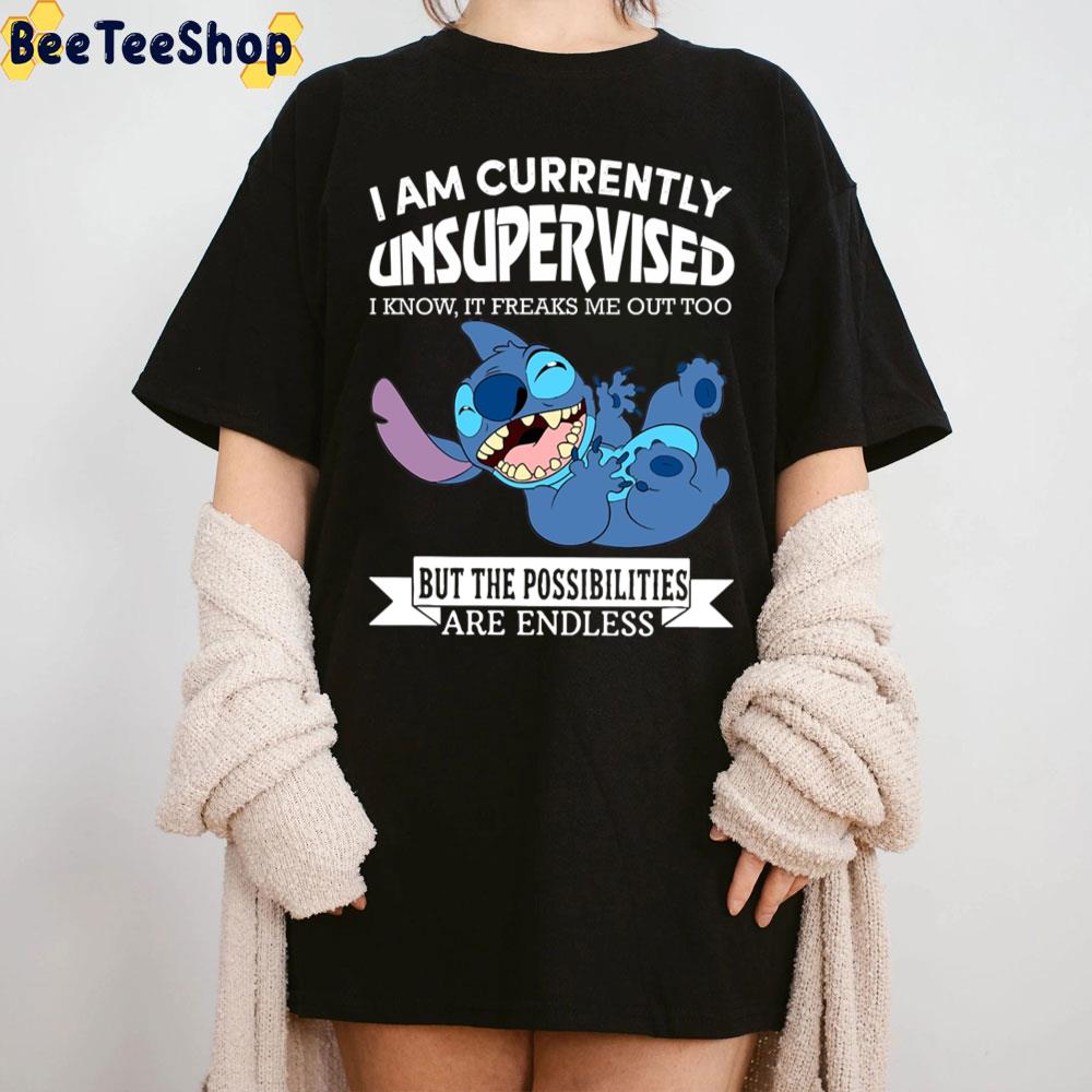 I Am Currently Unsupervised Stitch Graphic Unisex T-Shirt I Am Currently Unsupervised Stitch Graphic Unisex T-Shirt