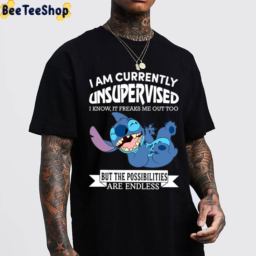 I Am Currently Unsupervised Stitch Graphic Unisex T-Shirt I Am Currently Unsupervised Stitch Graphic Unisex T-Shirt