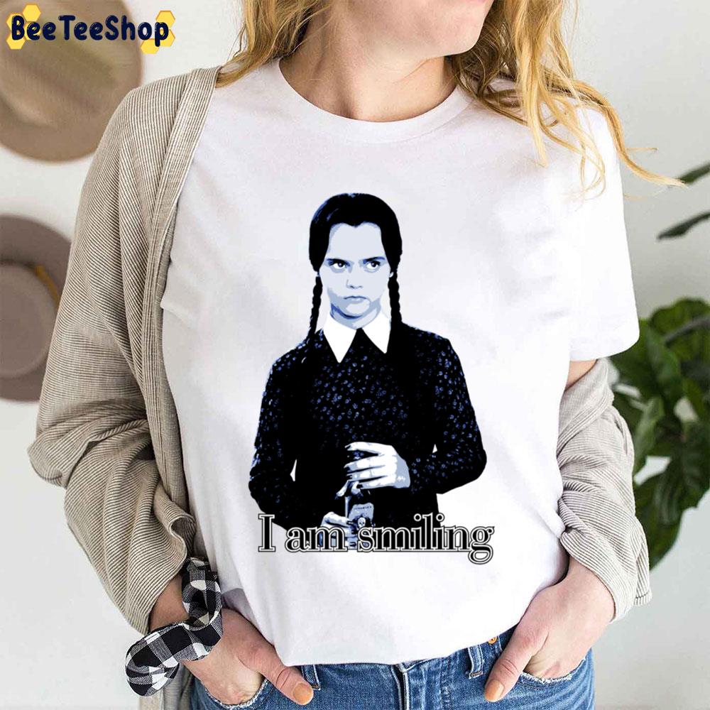 I Am Smiling Wednesday Addams Unisex T-Shirt I Am Smiling Wednesday Addams Unisex T-Shirt