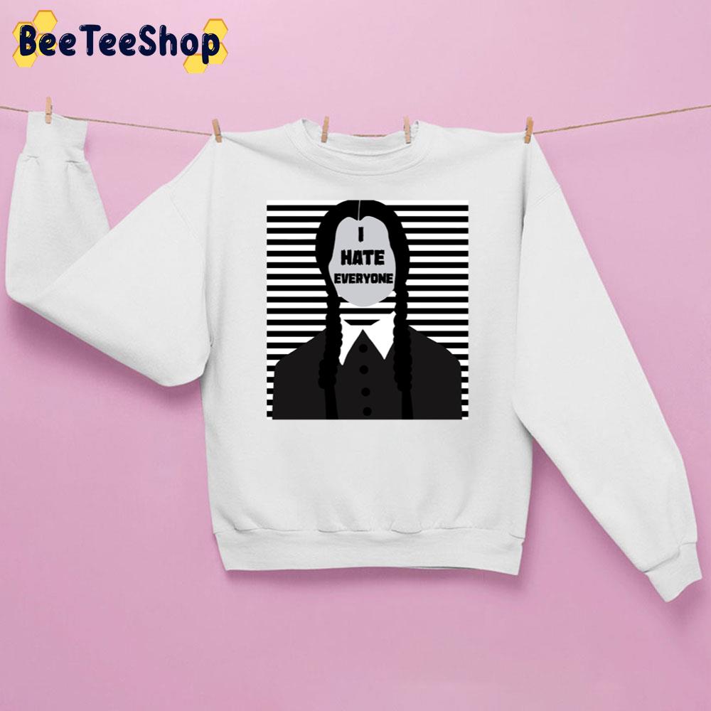 I Hate Everyone Wednesday Black Art Unisex Sweatshirt I Hate Everyone Wednesday Black Art Unisex Sweatshirt