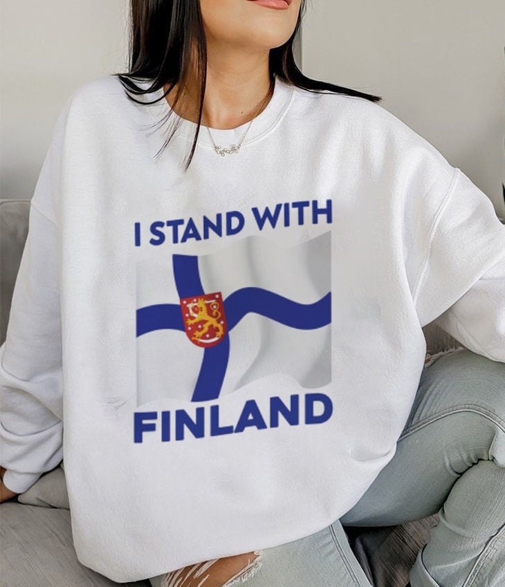 I Stand With Finland Unisex Sweatshirt I Stand With Finland Unisex Sweatshirt