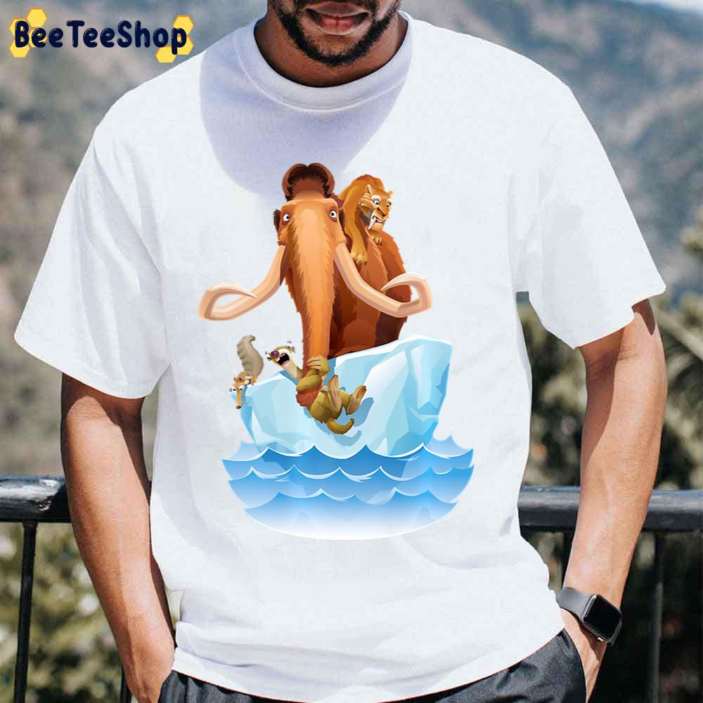 Ice Age Manfred Diego Sid And Scrat On Iceberg The Ice Age Adventures Of Buck Wild Movie Unisex T-Shirt Ice Age Manfred Diego Sid And Scrat On Iceberg The Ice Age Adventures Of Buck Wild Movie Unisex T-Shirt