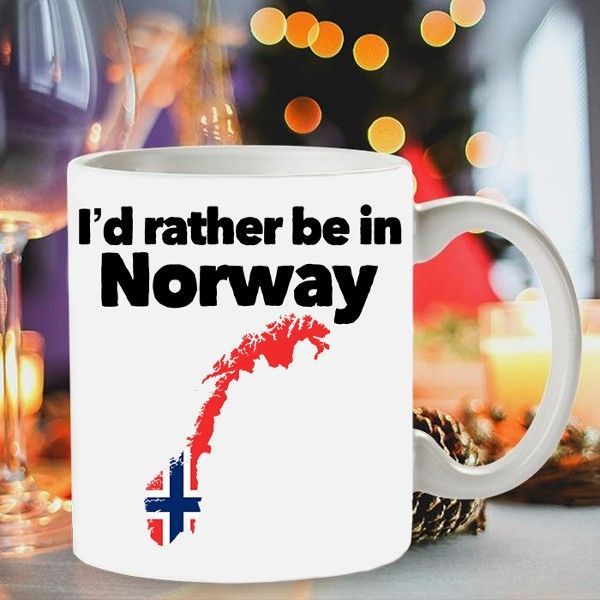 I'd Rather Be In Norway Premium Sublime Ceramic Coffee Mug White I'd Rather Be In Norway Premium Sublime Ceramic Coffee Mug White