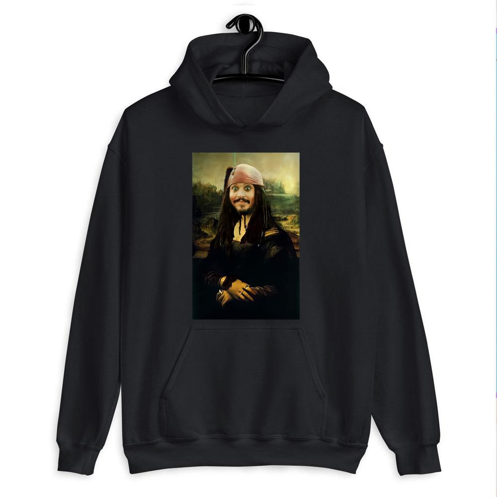 Jack Sparrow As Mona Lisa Pirates Of The Caribbean Unisex T-Shirt Jack Sparrow As Mona Lisa Pirates Of The Caribbean Unisex T-Shirt