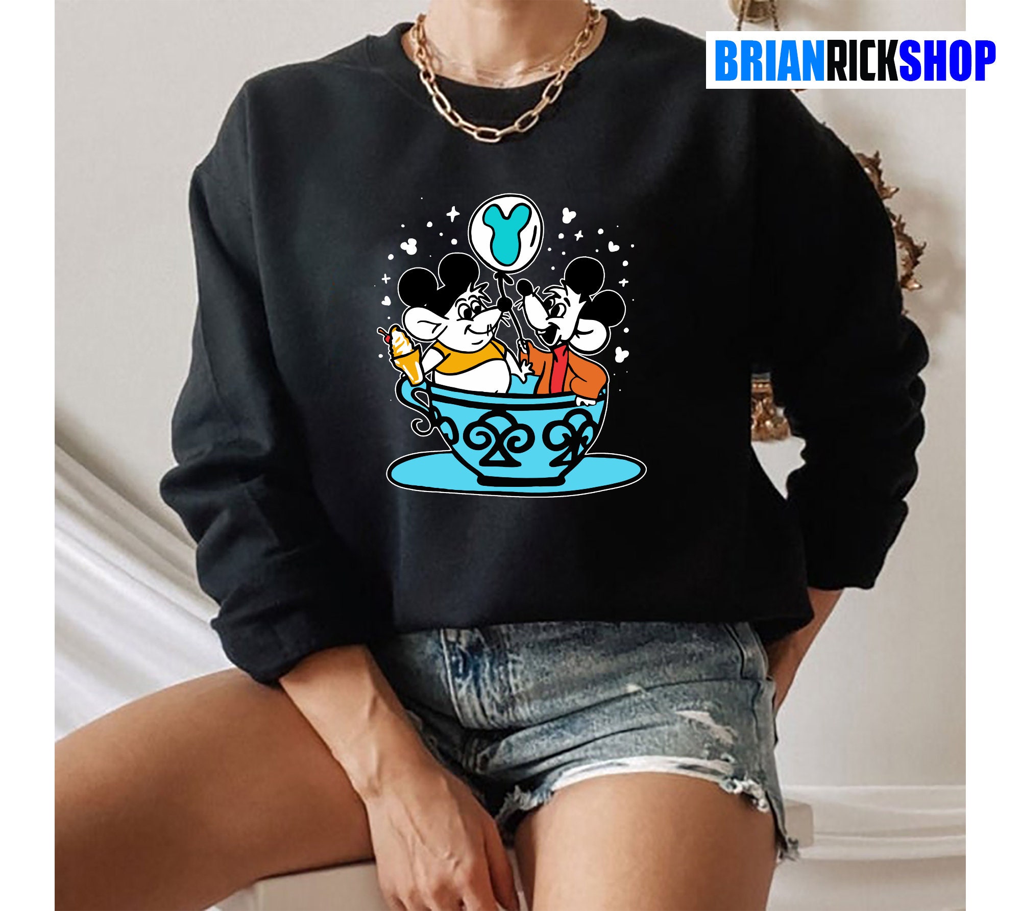 Jaq And Gus Disneyland Unisex Sweatshirt Jaq And Gus Disneyland Unisex Sweatshirt