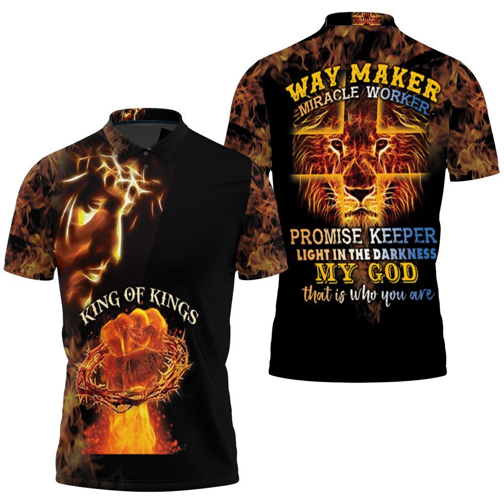 Jesus King Of Kings Way Maker Miracle Worker Lion 3d Printed Polo Shirt All Over Print Shirt 3d T-shirt Jesus King Of Kings Way Maker Miracle Worker Lion 3d Printed Polo Shirt All Over Print Shirt 3d T-shirt