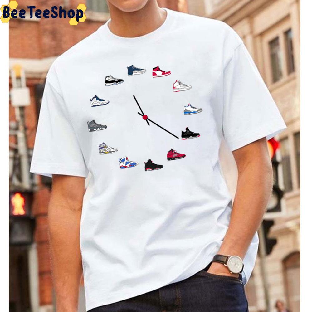 Jordan Sneaker Clock Unisex T-Shirt Jordan Sneaker Clock Unisex T-Shirt