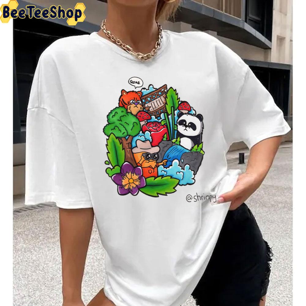 Jungle Doodle Digital Art Unisex T-Shirt Jungle Doodle Digital Art Unisex T-Shirt