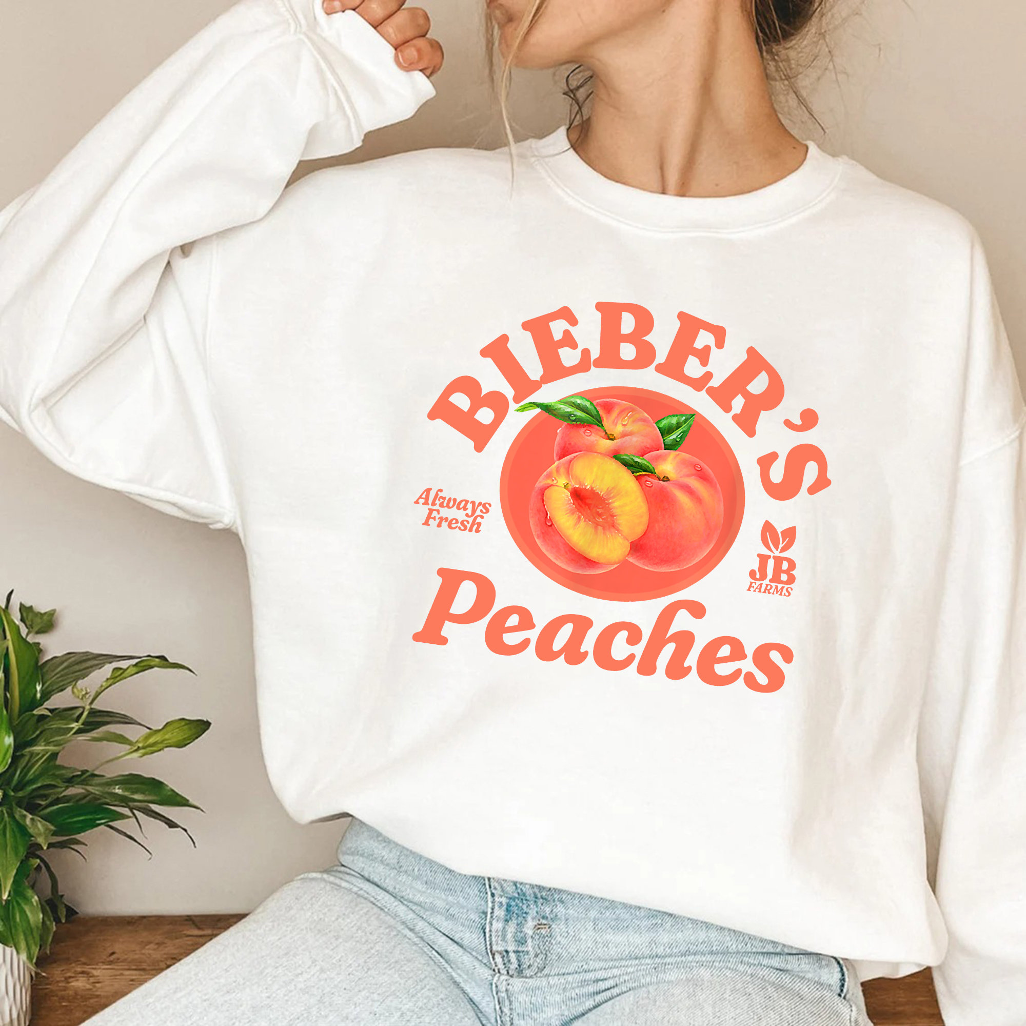Justin Bieber Peaches Unisex Sweatshirt Justin Bieber Peaches Unisex Sweatshirt