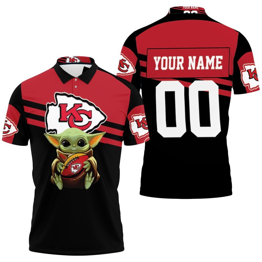 Kansas City Chiefs Baby Yoda Hug Chiefs Ball Logo Personalized Polo Shirt All Over Print Shirt 3d T-shirt Kansas City Chiefs Baby Yoda Hug Chiefs Ball Logo Personalized Polo Shirt All Over Print Shirt 3d T-shirt