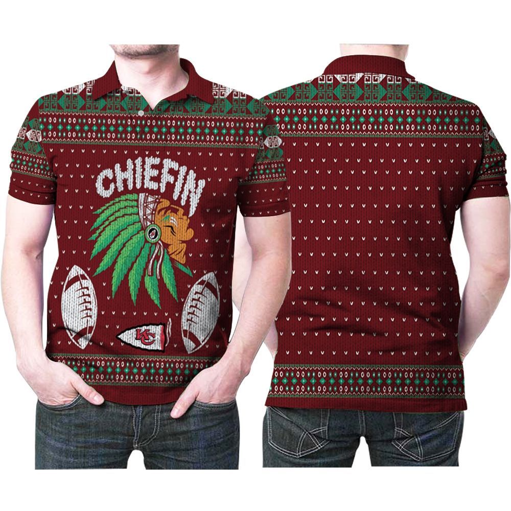 Kansas City Chiefs Chiefin Ugly Christmas 3d Polo Shirt All Over Print Shirt 3d T-shirt Kansas City Chiefs Chiefin Ugly Christmas 3d Polo Shirt All Over Print Shirt 3d T-shirt