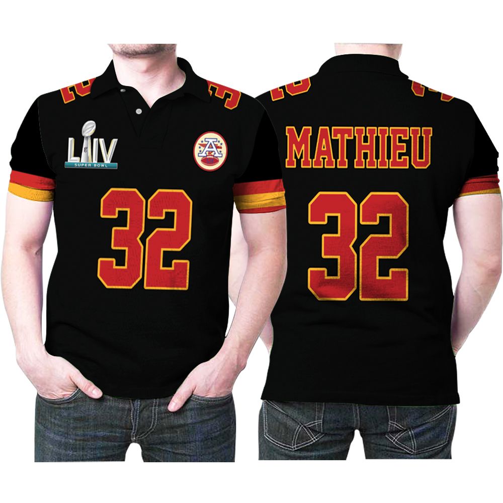 Kansas City Chiefs Tyrann Mathieu 32 Great Player Nfl American Football Black Jersey Style Gift For Chiefs Fans Polo Shirt Kansas City Chiefs Tyrann Mathieu 32 Great Player Nfl American Football Black Jersey Style Gift For Chiefs Fans Polo Shirt