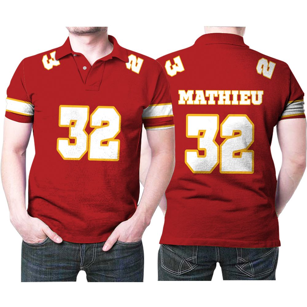 Kansas City Chiefs Tyrann Mathieu 32 Great Player Red Game Jersey Style Gift For Chiefs Fans Mathieu Lovers Polo Shirt Kansas City Chiefs Tyrann Mathieu 32 Great Player Red Game Jersey Style Gift For Chiefs Fans Mathieu Lovers Polo Shirt