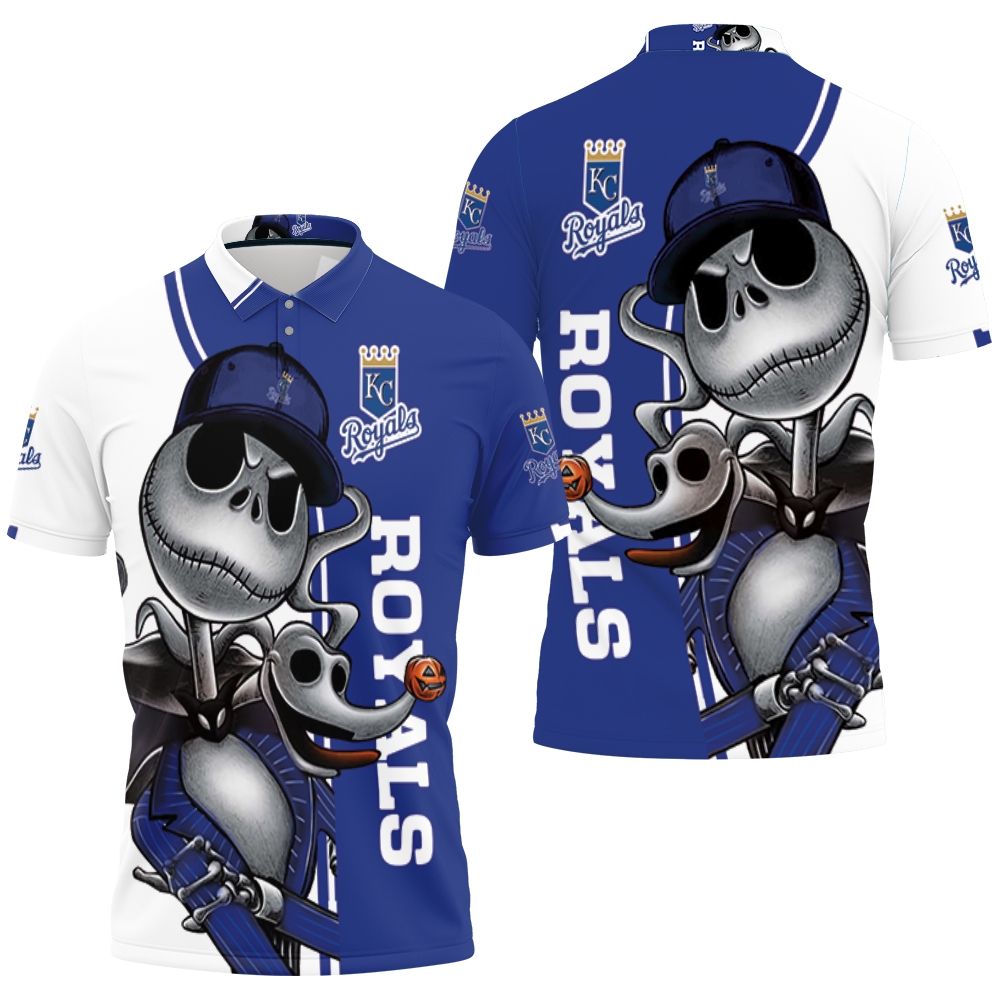 Kansas City Royals Jack Skellington And Zero Polo Shirt All Over Print Shirt 3d T-shirt Kansas City Royals Jack Skellington And Zero Polo Shirt All Over Print Shirt 3d T-shirt