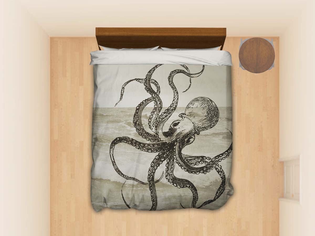 Kraken Octopus Attack Ship #4164 Custom Bedding Set (& Pillowcases) Kraken Octopus Attack Ship #4164 Custom Bedding Set (& Pillowcases)