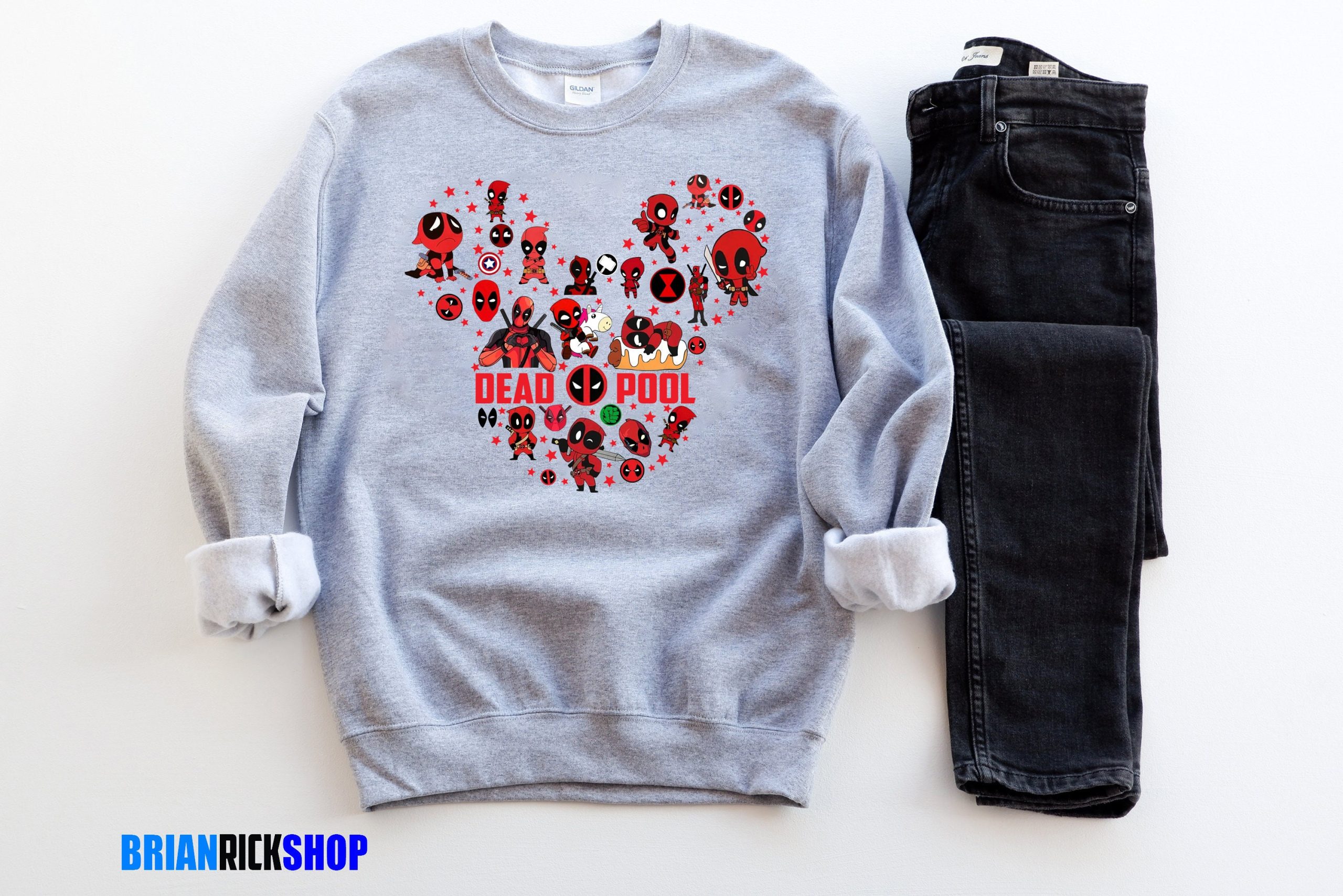 Marvel Deadpool Mickey Disney Unisex Sweatshirt Marvel Deadpool Mickey Disney Unisex Sweatshirt