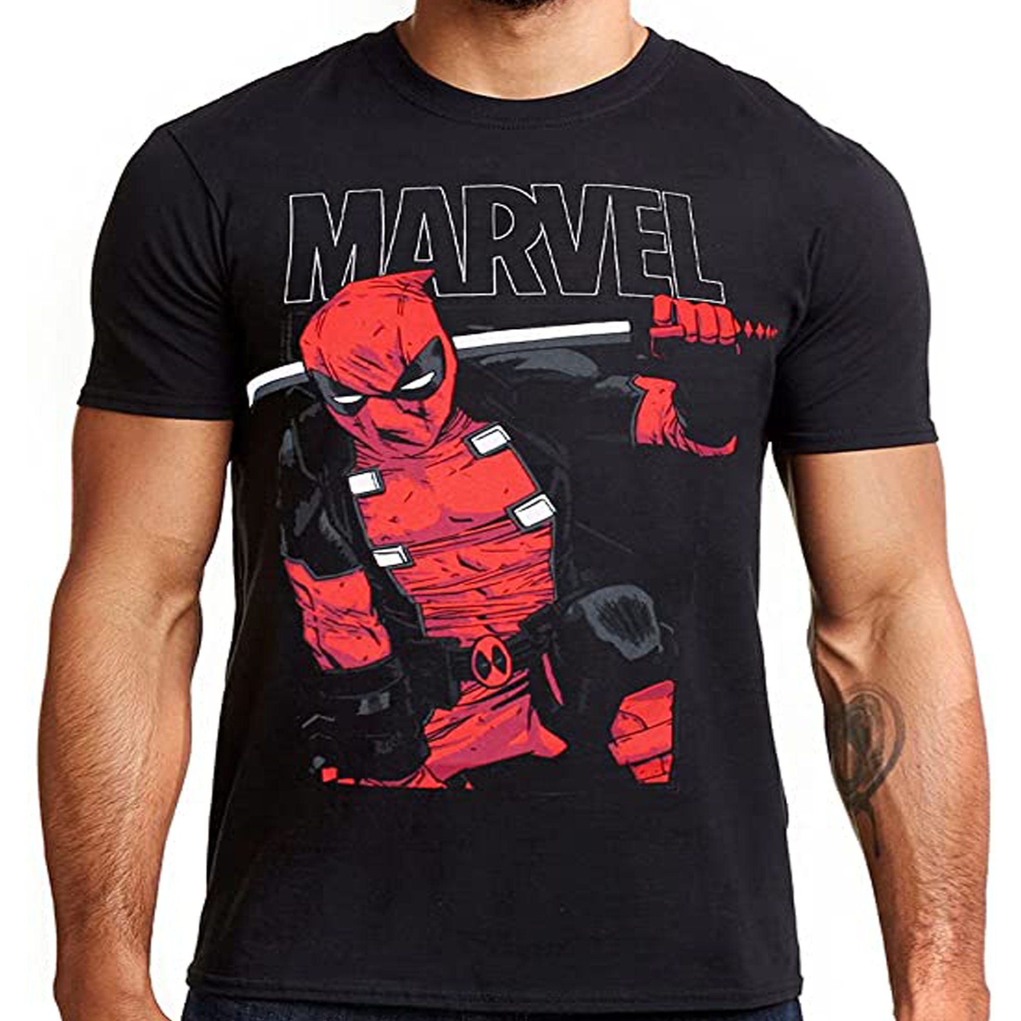 Marvel Deadpool Sword Art Unisex T-Shirt Marvel Deadpool Sword Art Unisex T-Shirt