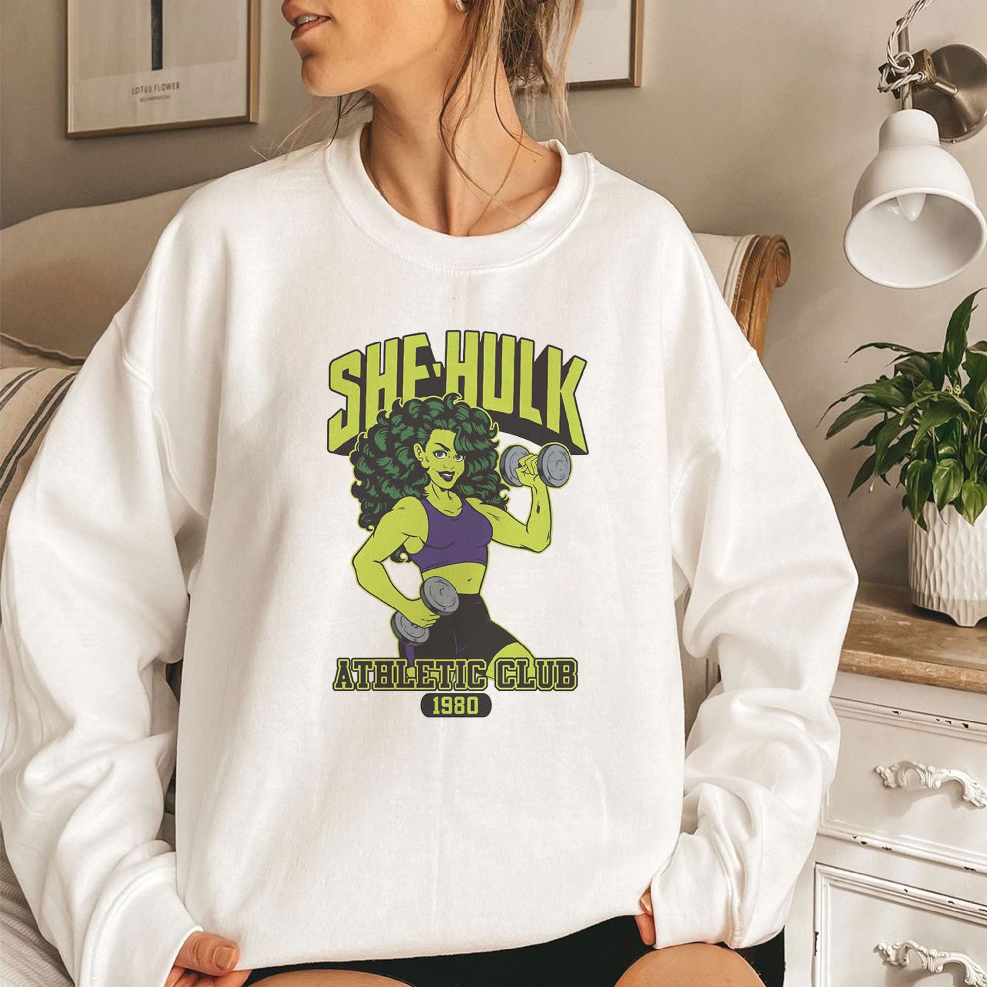 Marvel She-Hulk Athletic Club 1980 Unisex Sweatshirt Marvel She-Hulk Athletic Club 1980 Unisex Sweatshirt