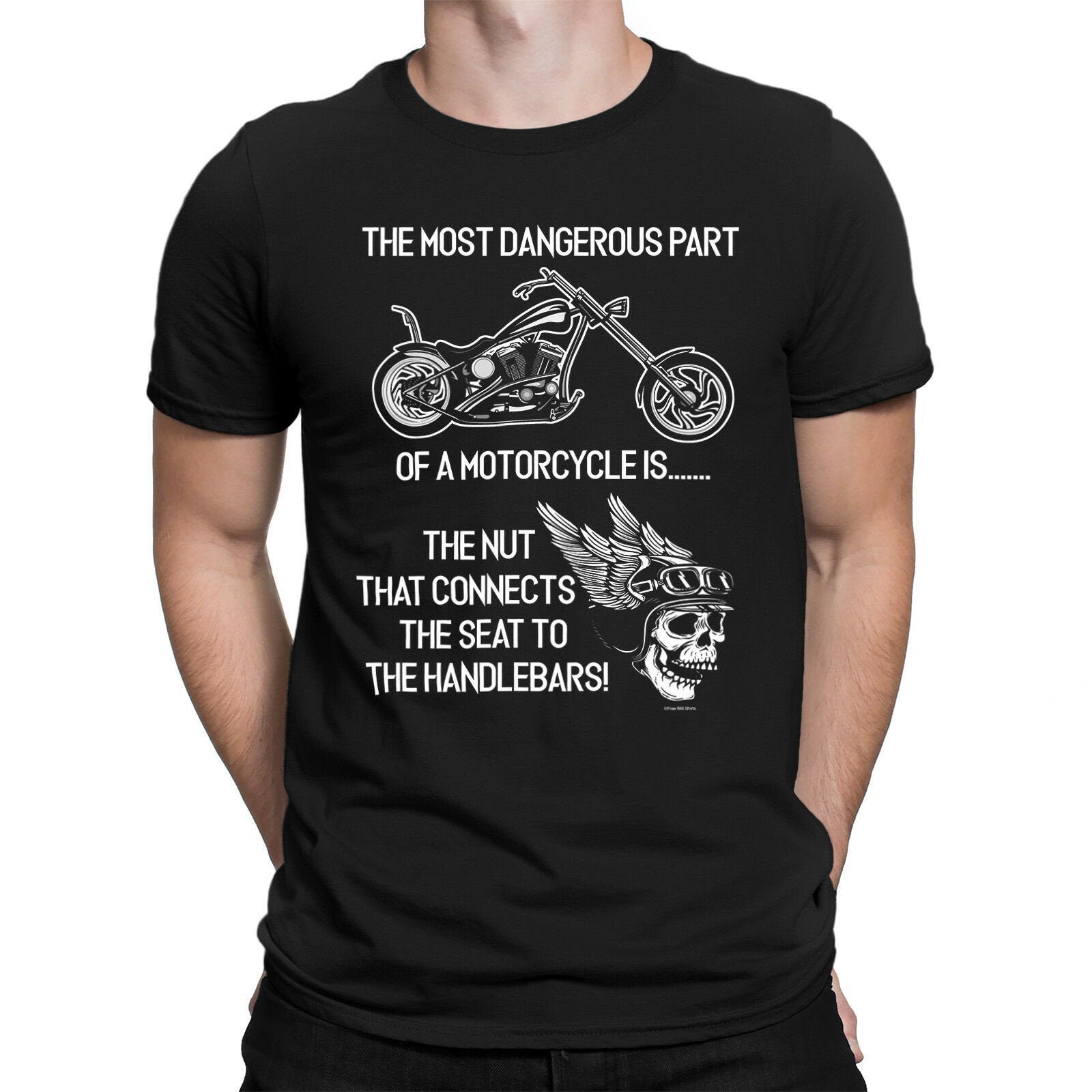 Mens Funny Biker The Most Dangerous Part Of A Motorcycle Unisex T-Shirt Mens Funny Biker The Most Dangerous Part Of A Motorcycle Unisex T-Shirt