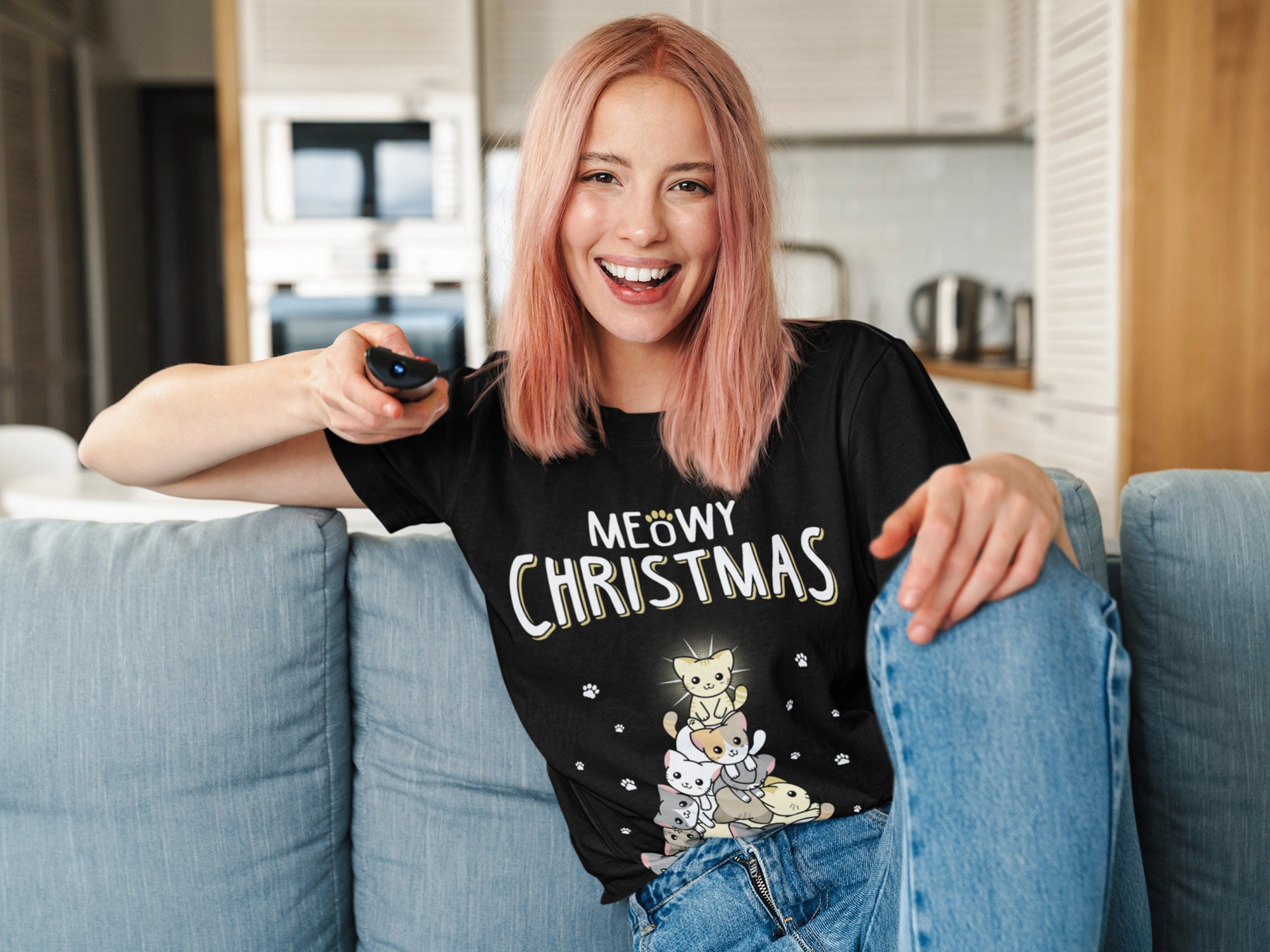 Meowy Christmas Meowy And Bright Christmas Cat Tree Unisex Sweatshirt Meowy Christmas Meowy And Bright Christmas Cat Tree Unisex Sweatshirt