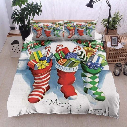 Merry Christmas Gift Socks Cotton Bedding Sets Merry Christmas Gift Socks Cotton Bedding Sets