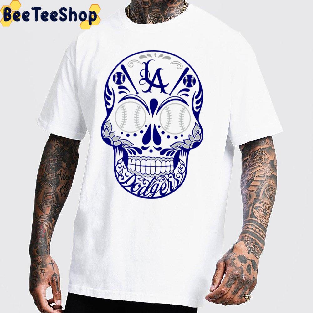 Mexica Skull Art Los Angeles Dodgers Baseball Unisex T-Shirt Mexica Skull Art Los Angeles Dodgers Baseball Unisex T-Shirt
