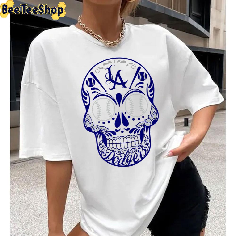 Mexica Skull Art Los Angeles Dodgers Baseball Unisex T-Shirt Mexica Skull Art Los Angeles Dodgers Baseball Unisex T-Shirt