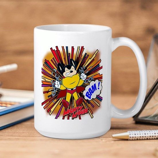 Mighty Mouse Bam Premium Sublime Ceramic Coffee Mug White Mighty Mouse Bam Premium Sublime Ceramic Coffee Mug White