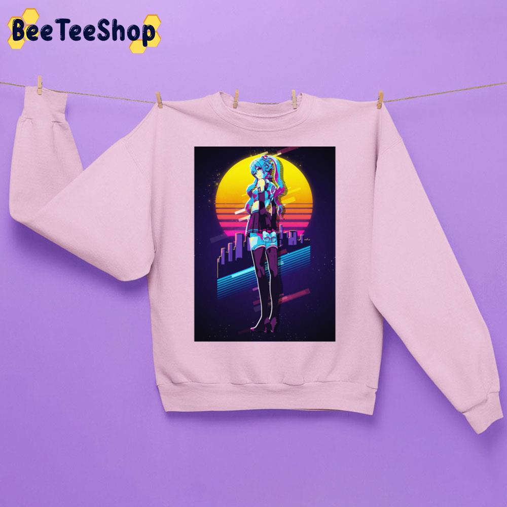Miku School Girl Edition Retro Unisex Sweatshirt Miku School Girl Edition Retro Unisex Sweatshirt