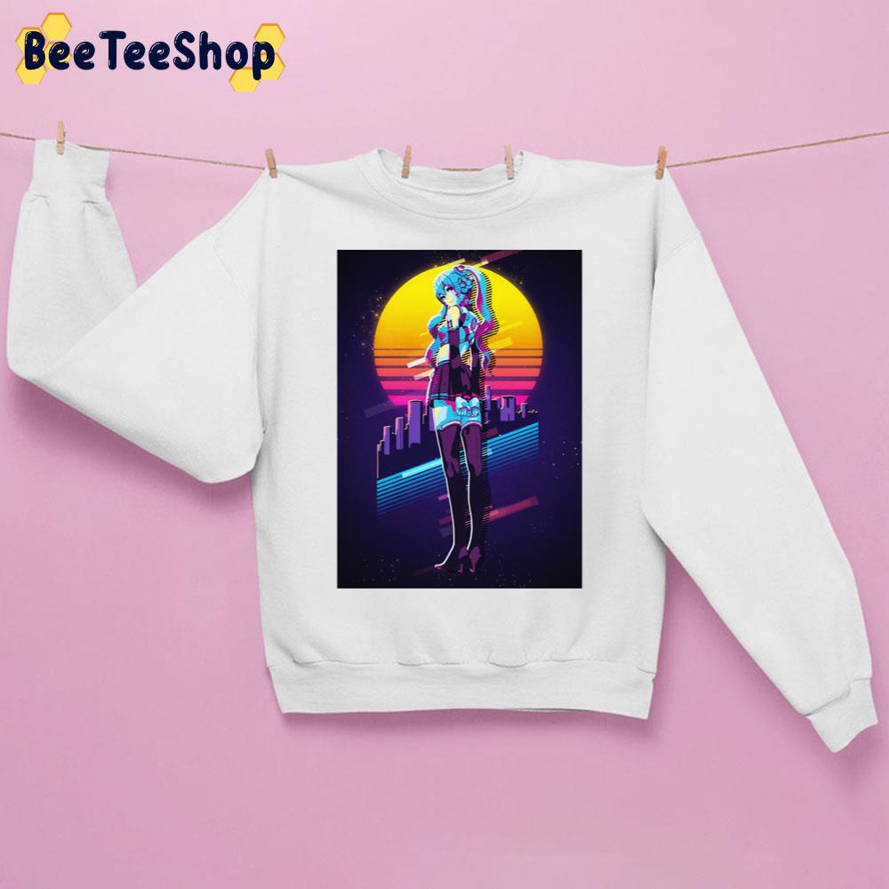 Miku School Girl Edition Retro Unisex Sweatshirt Miku School Girl Edition Retro Unisex Sweatshirt