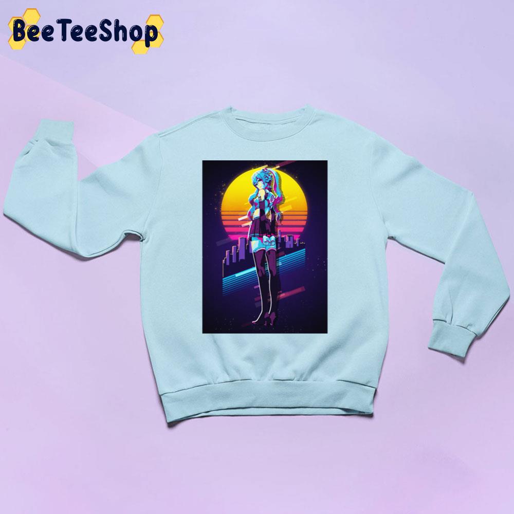 Miku School Girl Edition Retro Unisex Sweatshirt Miku School Girl Edition Retro Unisex Sweatshirt