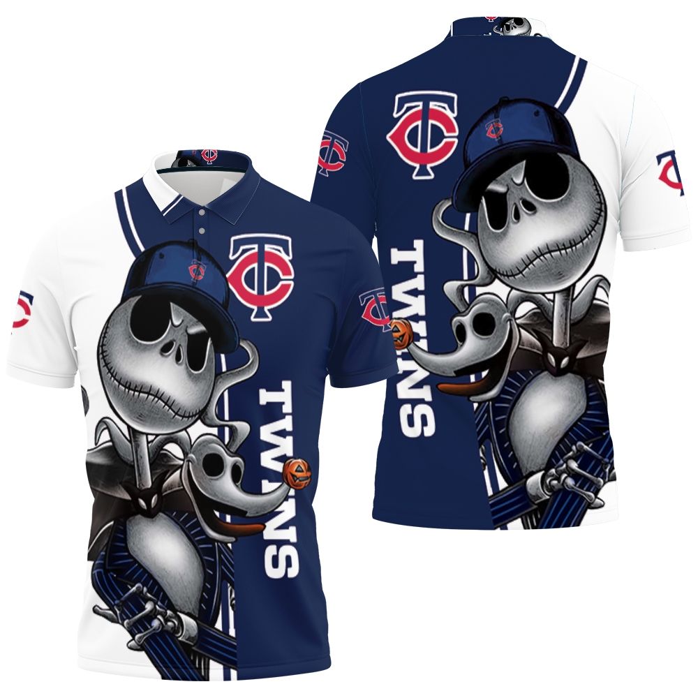 Minnesota Twins Jack Skellington And Zero Polo Shirt All Over Print Shirt 3d T-shirt Minnesota Twins Jack Skellington And Zero Polo Shirt All Over Print Shirt 3d T-shirt