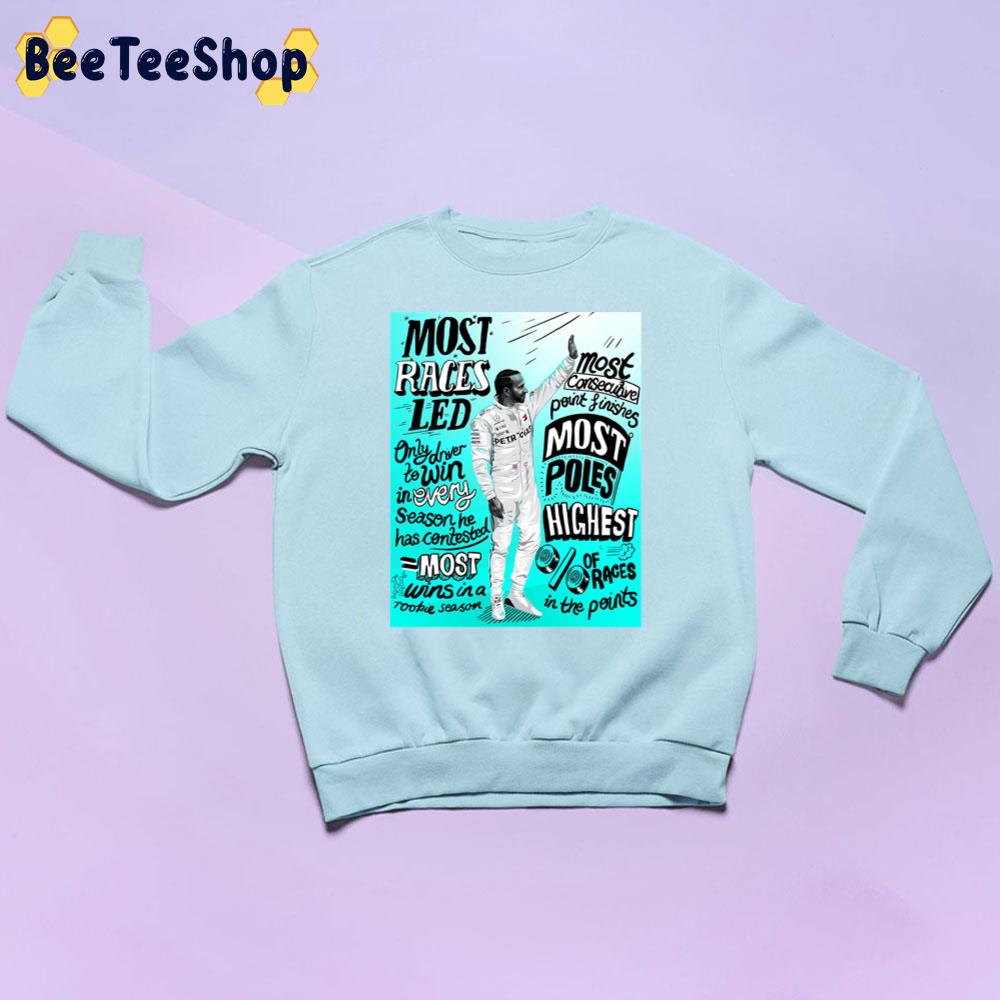 Most Races Led 44 Lewis Hamilton Racing Unisex Sweatshirt Most Races Led 44 Lewis Hamilton Racing Unisex Sweatshirt