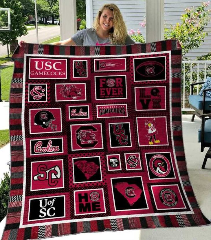 Ncaa South Carolina Gamecocks Quilt Blanket #1008 Ncaa South Carolina Gamecocks Quilt Blanket #1008