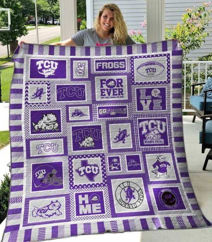 Ncaa Tcu Horned Frogs Quilt Blanket #368 Ncaa Tcu Horned Frogs Quilt Blanket #368