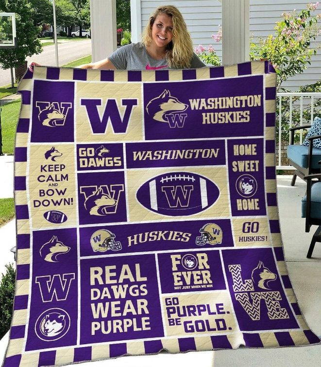 Ncaa Washington Huskies Quilt Blanket #702 Ncaa Washington Huskies Quilt Blanket #702