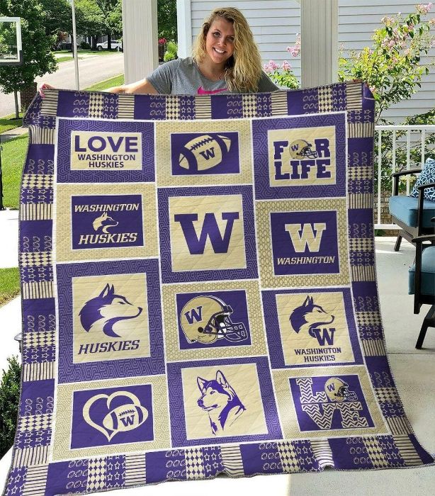 Ncaa Washington Huskies Quilt Blanket #703 Ncaa Washington Huskies Quilt Blanket #703