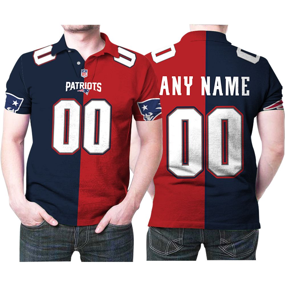 New England Patriots Nfl Custom American Football Tom Brady Vapor Navy Red Two Tone Jersey Style Gift For Patriots Fans Polo Shirt New England Patriots Nfl Custom American Football Tom Brady Vapor Navy Red Two Tone Jersey Style Gift For Patriots Fans Polo Shirt