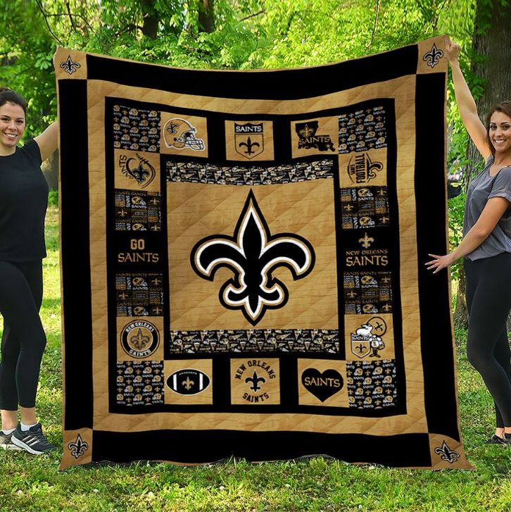 New Orleans Saints 01 Quilt Blanket New Orleans Saints 01 Quilt Blanket