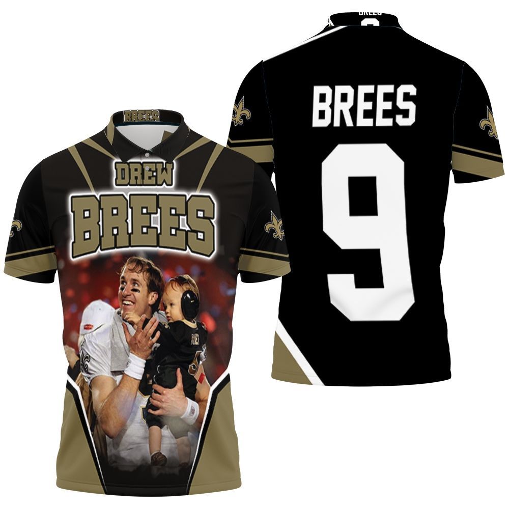New Orleans Saints Drew Brees And Son Polo Shirt All Over Print Shirt 3d T-shirt New Orleans Saints Drew Brees And Son Polo Shirt All Over Print Shirt 3d T-shirt
