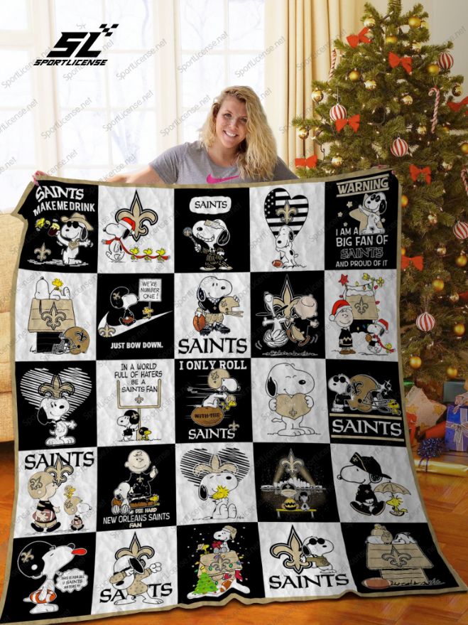 New Orleans Saints Snoopy Quilt Blanket New Orleans Saints Snoopy Quilt Blanket