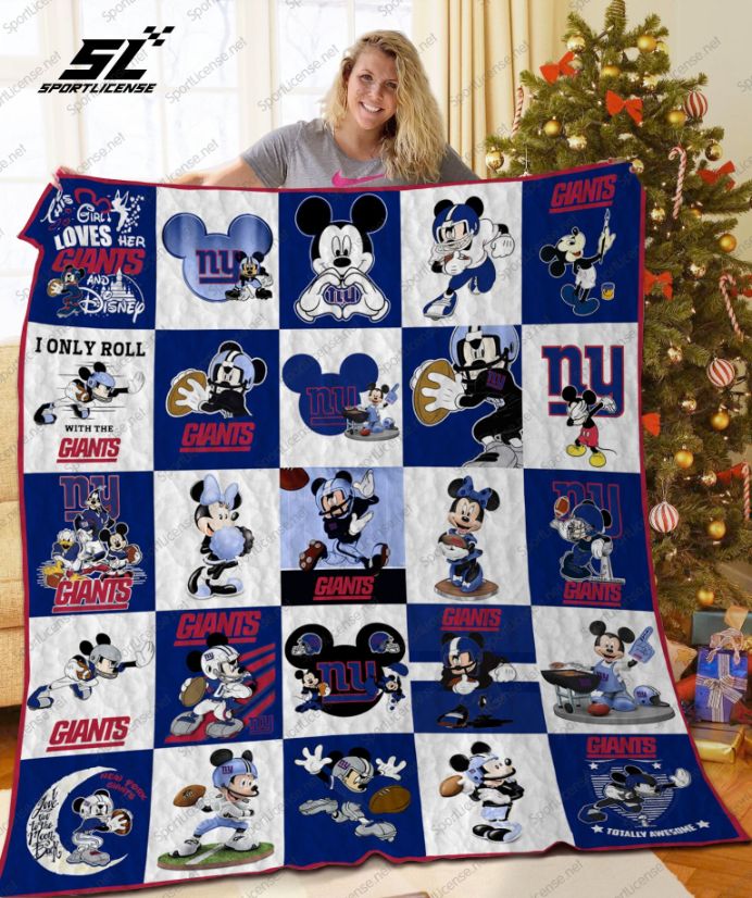 New York Giants Disney Quilt Blanket New York Giants Disney Quilt Blanket