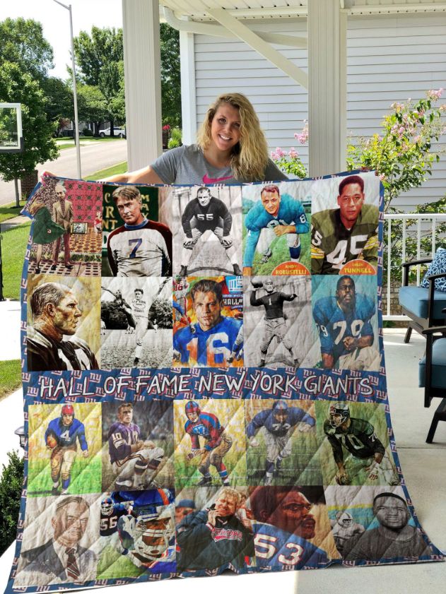 New York Giants Quilt Blanket For Fans New York Giants Quilt Blanket For Fans