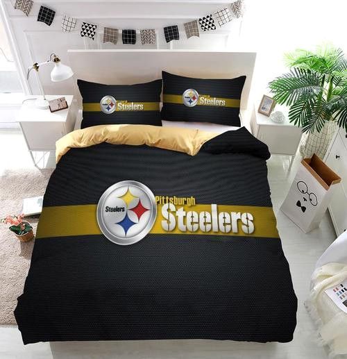 Nfl Pittsburgh Steelers Football Team Logo Bedding Set Nfl Pittsburgh Steelers Football Team Logo Bedding Set