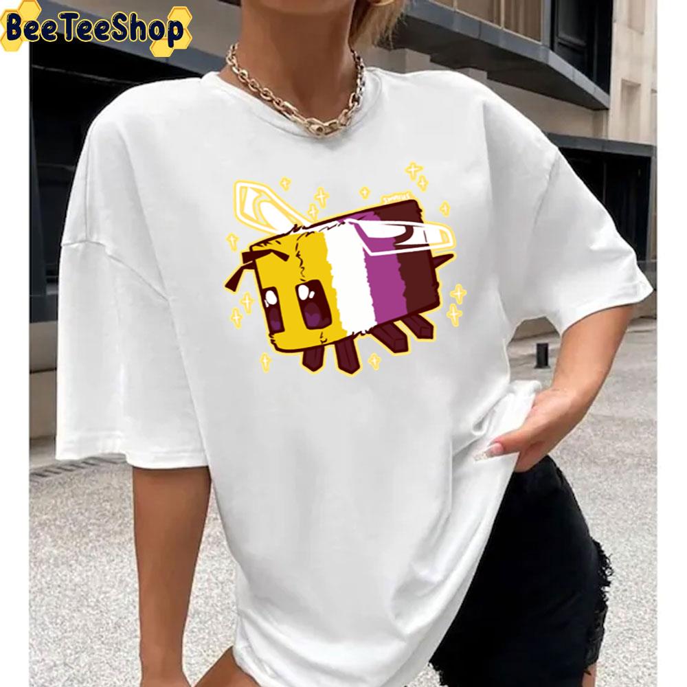 Non-Binary Pride Minecraft Bee Unisex T-Shirt Non-Binary Pride Minecraft Bee Unisex T-Shirt