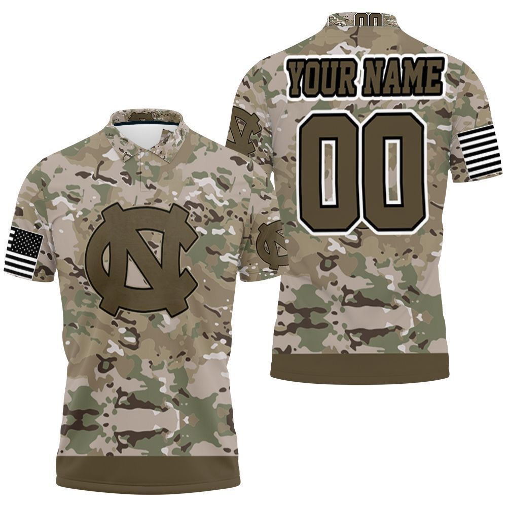 North Carolina Tar Heels Camouflage Veteran 3d Personalized Polo Shirt All Over Print Shirt 3d T-shirt North Carolina Tar Heels Camouflage Veteran 3d Personalized Polo Shirt All Over Print Shirt 3d T-shirt