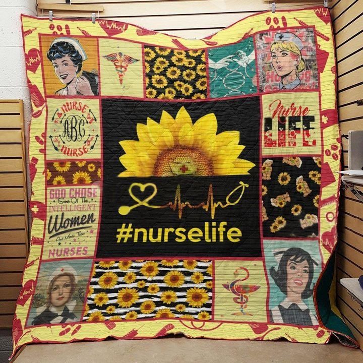 Nurse Life God Chose Some Of The Intelligent Women Quilt Blanket Great Customized Gifts For Perfect Gift For Nurse Nurse Life God Chose Some Of The Intelligent Women Quilt Blanket Great Customized Gifts For Perfect Gift For Nurse