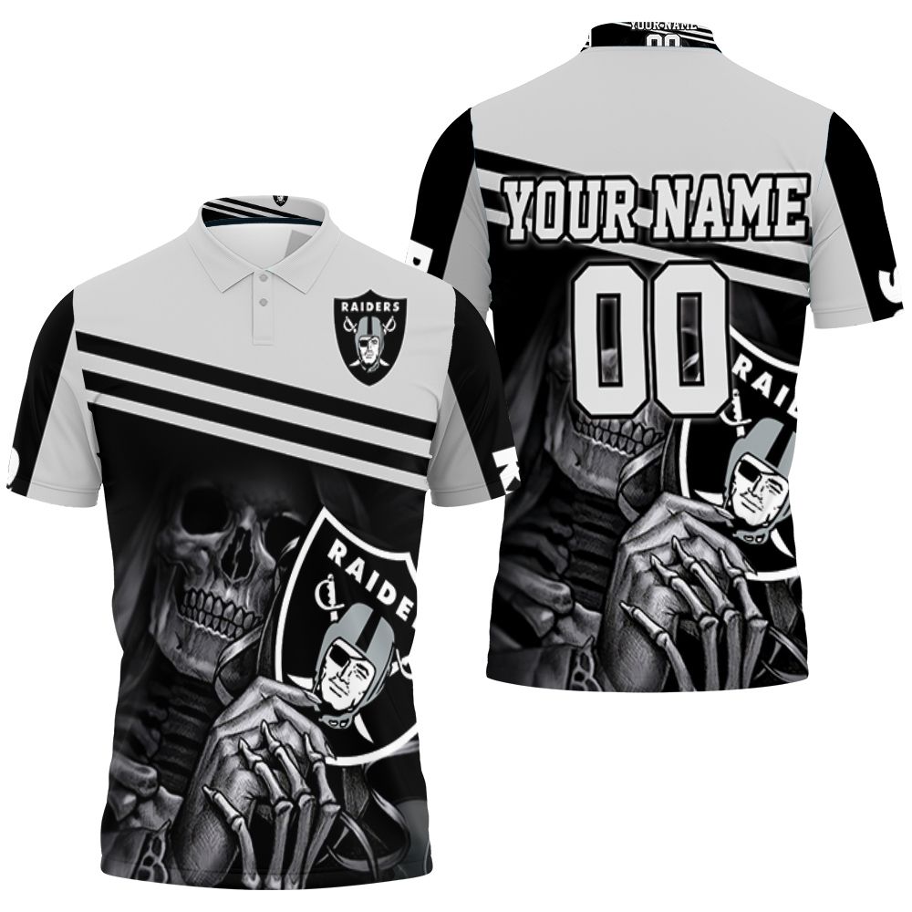 Oakland Raiders Skull Maiden Fans Personalized Polo Shirt All Over Print Shirt 3d T-shirt Oakland Raiders Skull Maiden Fans Personalized Polo Shirt All Over Print Shirt 3d T-shirt